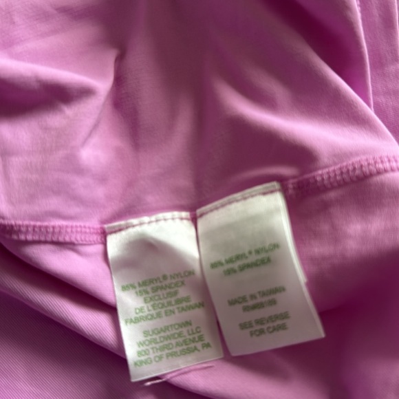 Lilly Pulitzer Justine half-zip UPF 50+ lavender cosmos size large NWT - Picture 8 of 9